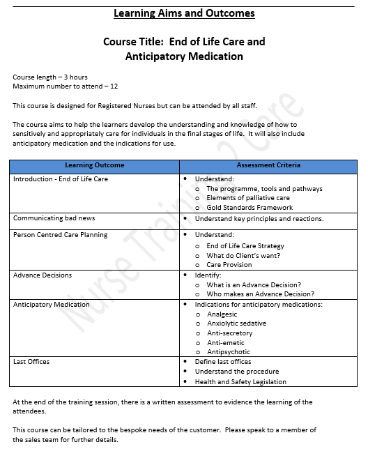 End Of Life Care Guidelines